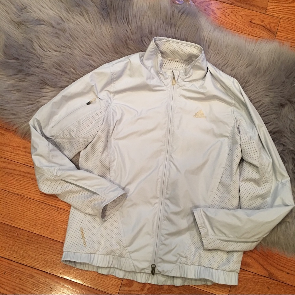 Adidas Women Training jacket Gray Gold Size Medium